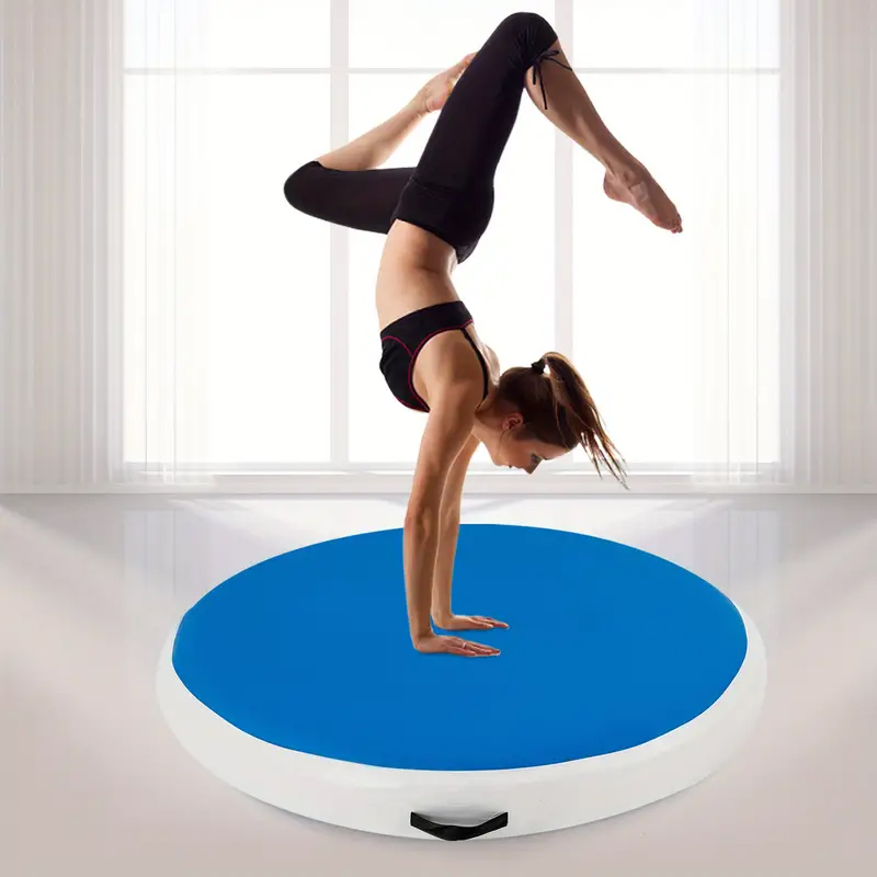 Round gymnastics mat